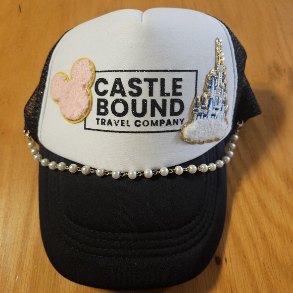Castle Bound Travel Company Accessories - Disney Castle Bound‎ Travel Co Hat Cap Snap Back One Size Black Trucker Mickey